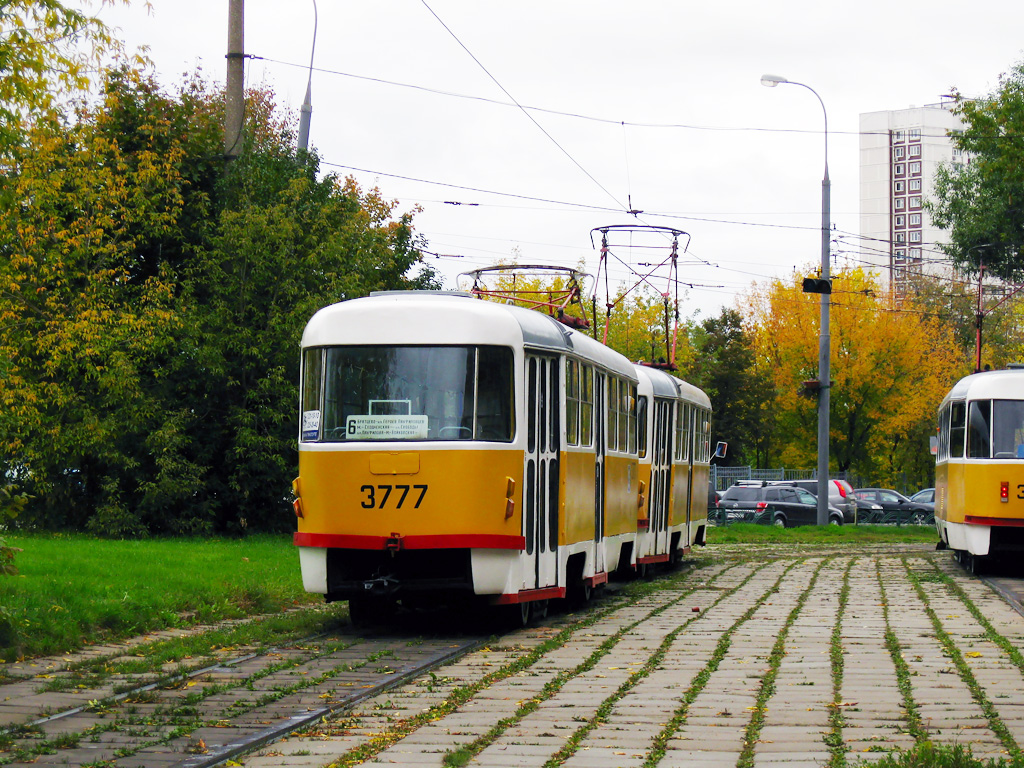 Москва, Tatra T3SU № 3777
