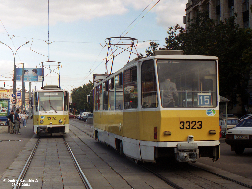 Москва, Tatra T7B5 № 3324; Москва, Tatra T7B5 № 3323