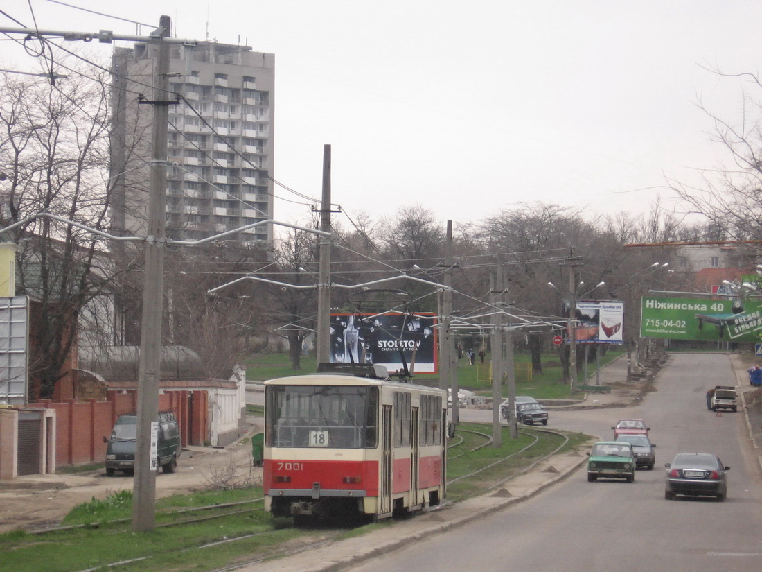 Одесса, Татра-Юг Т6Б5 № 7001; Одесса — Трамвайные линии; Одесса — Трамвайные линии: Большой Фонтан