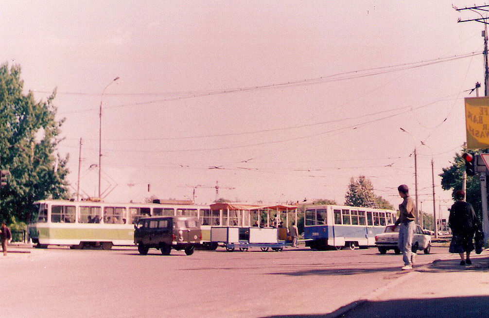 Tashkent, Horse car Nr Конка; Tashkent, 71-605A Nr 2001; Tashkent — 100 jahre anniversary of Tashkent tram