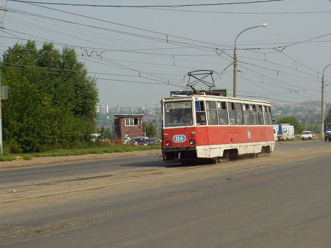 Омск, 71-605 (КТМ-5М3) № 114; Омск — Трамвайные линии — Левобережье / 10-й маршрут (демонтировано)