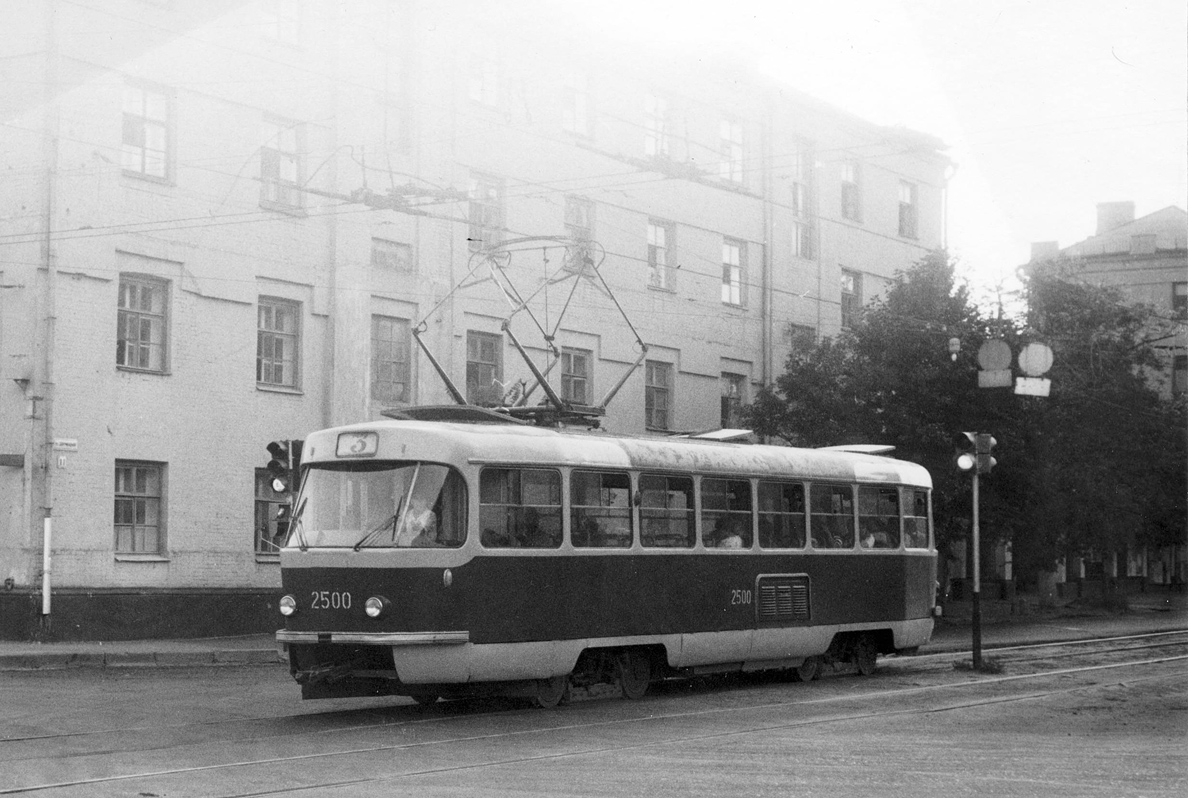 Волгоград, Tatra T3SU (двухдверная) № 2500; Волгоград — Старые фотографии — Волгоград