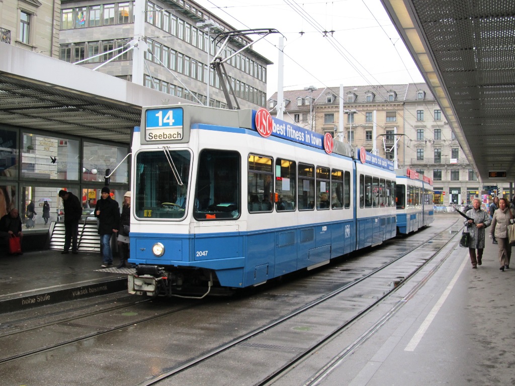 Zurich, SWP/SIG/BBC Be 4/6 "Tram 2000" № 2047