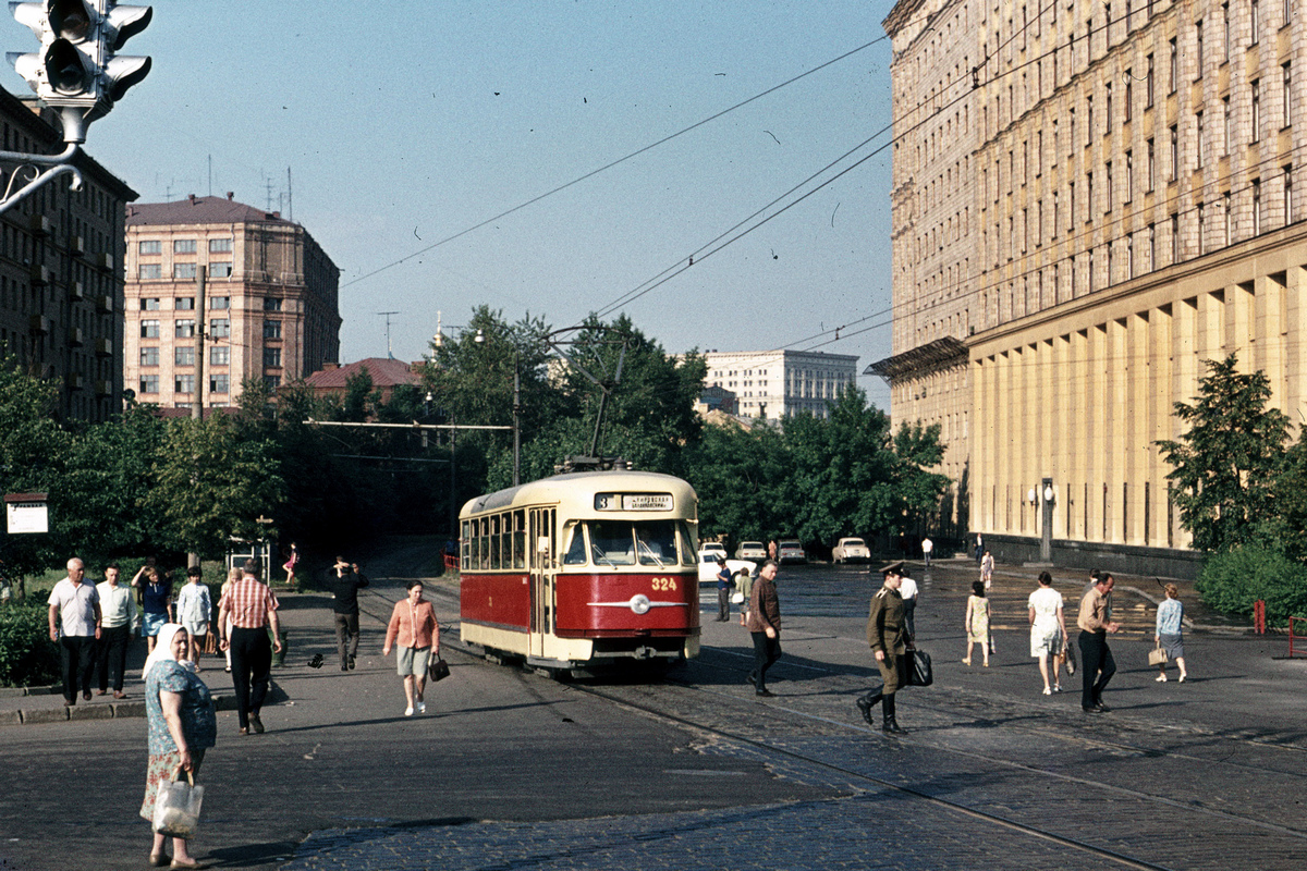 Москва, Tatra T2SU № 324; Москва — Исторические фотографии — Трамвай и Троллейбус (1946-1991)