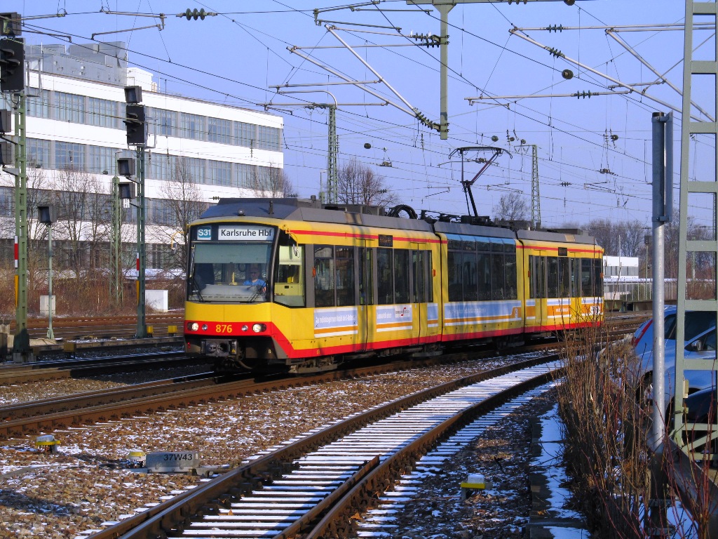 Karlsruhe, Duewag GT8-100D/M-2S # 876