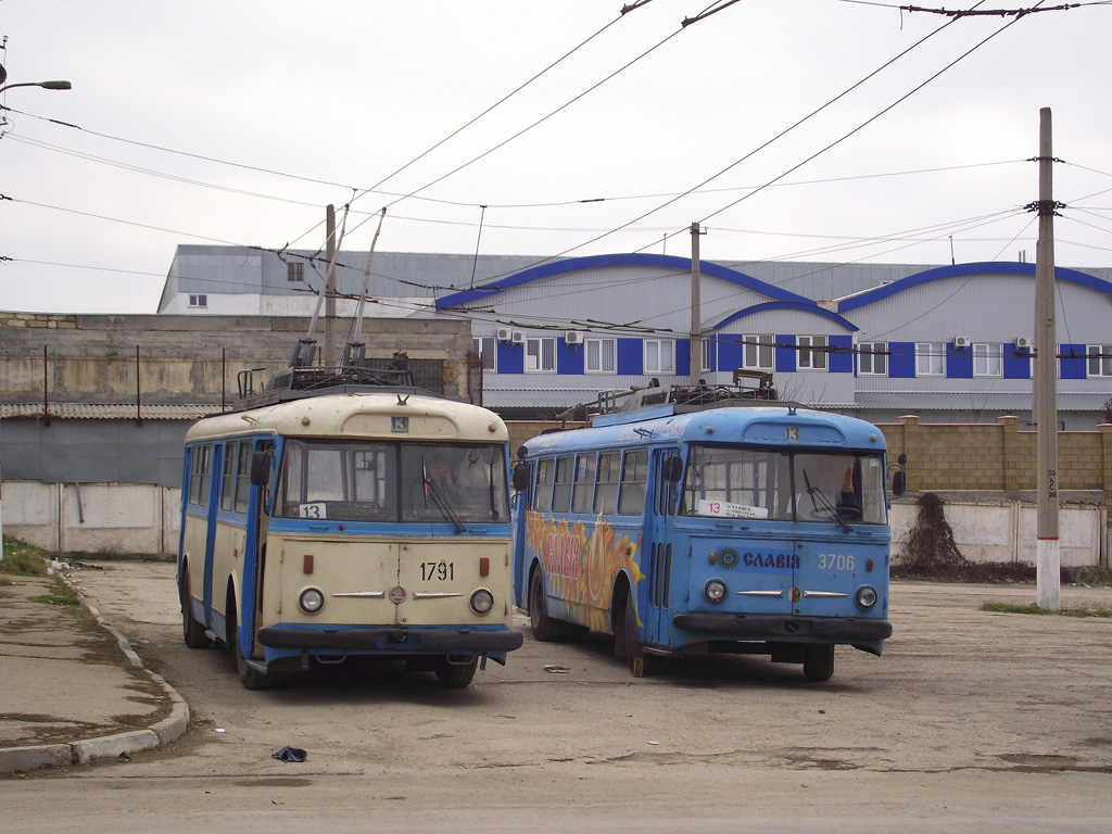 Crimean trolleybus, Škoda 9TrH29 № 1791; Crimean trolleybus, Škoda 9TrH27 № 3706