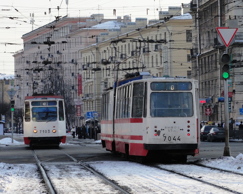 Санкт-Петербург, 71-147К (ЛВС-97К) № 7103; Санкт-Петербург, ЛВС-86К № 7044