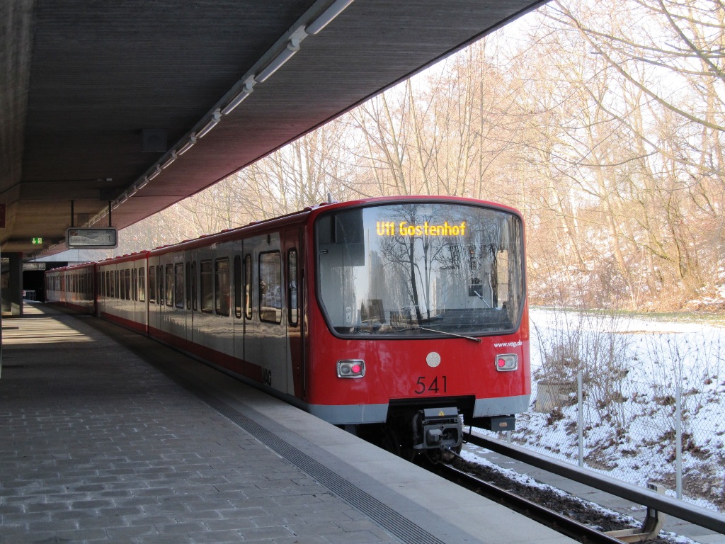 Nürnberg, VAG-Baureihe DT2 Nr. 541; Nürnberg — U-Bahn — Linie U1