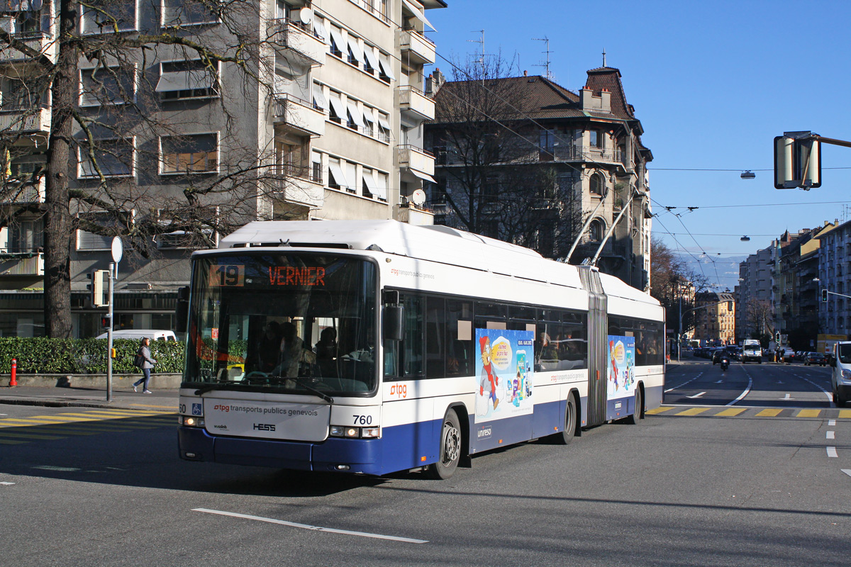 Женева, Hess SwissTrolley 3 (BGT-N2C) № 760
