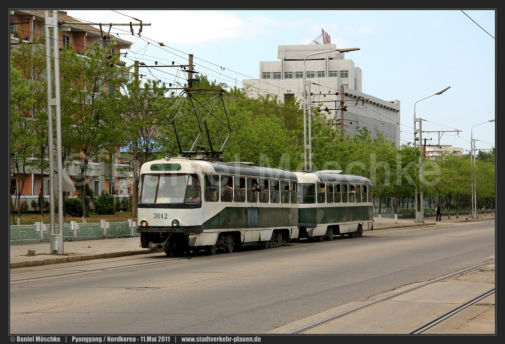 Pyongyang, Tatra T4D № 3012; Pyongyang, Tatra B4D № 312