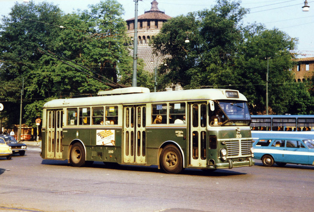 Милан, Fiat 2405/Viberti/TIBB № 350; Милан — Старые фотографии