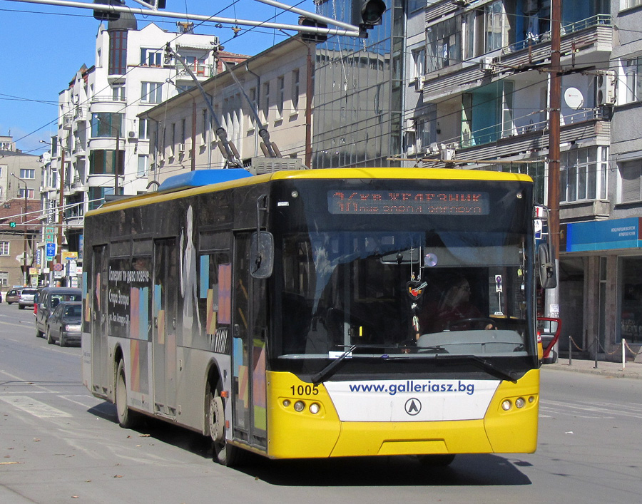 Stara Zagora, LAZ E183D1 Nr 1005; Stara Zagora — Low-floor trolleybuses LAZ E183D1