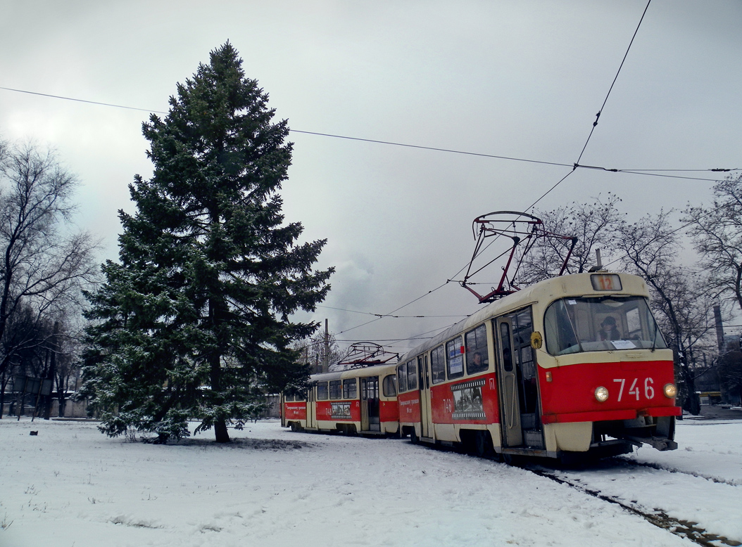 Запорожье, Tatra T3SU № 746; Запорожье — Поездка на трамвае Tatra T3SU № 746+748 (03.03.2012)
