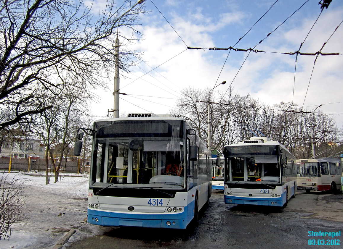 Крымский троллейбус, Богдан Т70110 № 4314; Крымский троллейбус, Богдан Т70110 № 4321