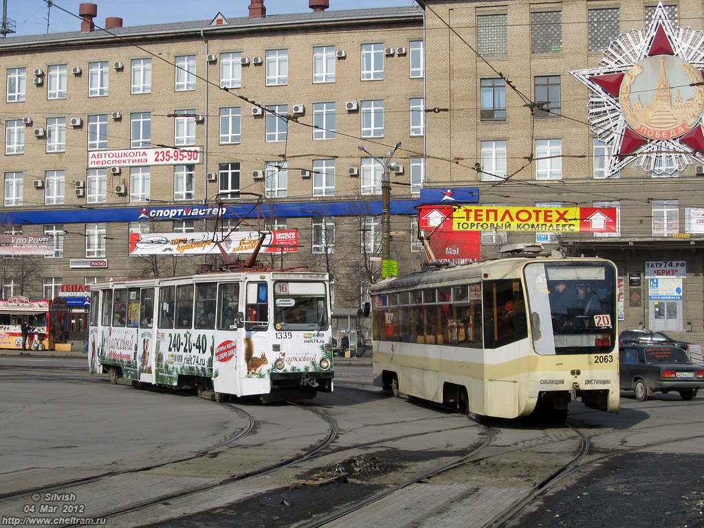 Chelyabinsk, 71-605 (KTM-5M3) č. 1339; Chelyabinsk, 71-619KT č. 2063