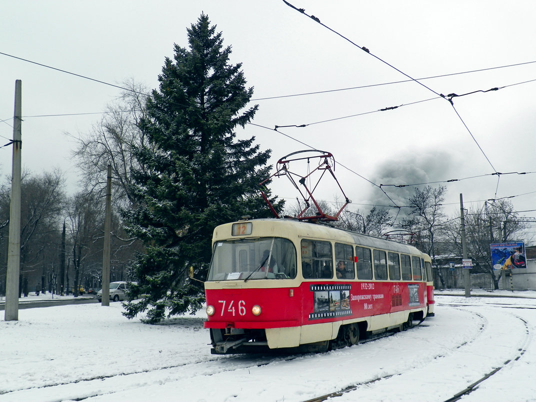 Запорожье, Tatra T3SU № 746; Запорожье — Поездка на трамвае Tatra T3SU № 746+748 (03.03.2012)