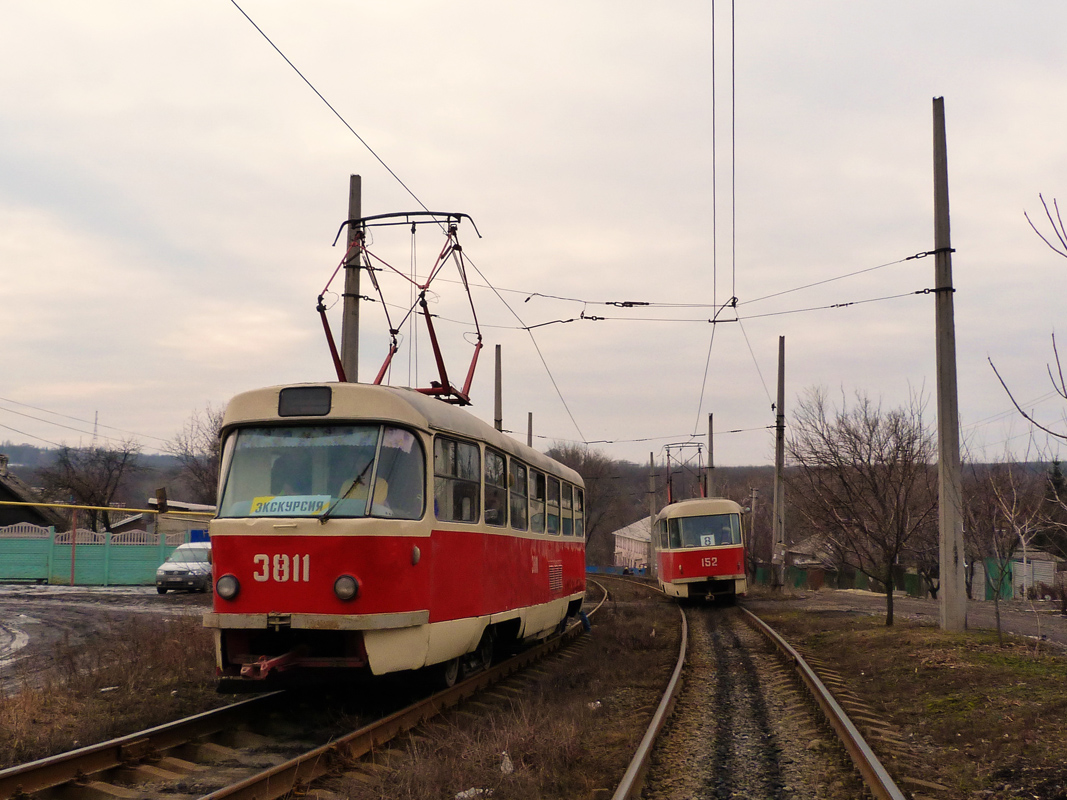 Donyeck, Tatra T3SU (2-door) — 3811; Donyeck — The ride on Tatra T3SU, March 17, 2012