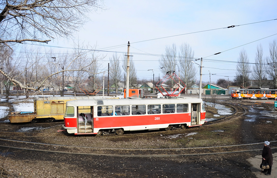 Donetsk, Tatra T3SU (2-door) № 3811; Donetsk — The ride on Tatra T3SU, March 17, 2012