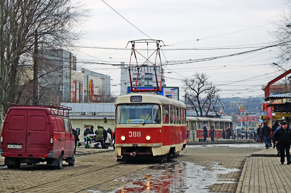 Данецк, Tatra T3SU (двухдверная) № 3811; Данецк — «Весенним Донецком под звуки Татры», Т-3 № 3811, 17 марта 2012 года