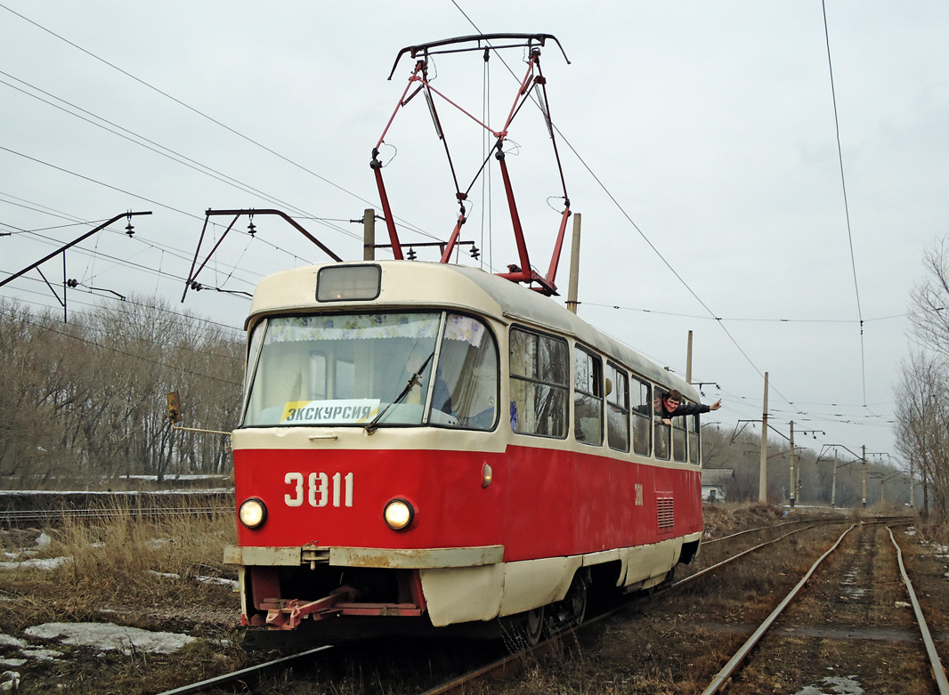 Донецк, Tatra T3SU (двухдверная) № 3811; Донецк — «Весенним Донецком под звуки Татры», Т-3 № 3811, 17 марта 2012 года