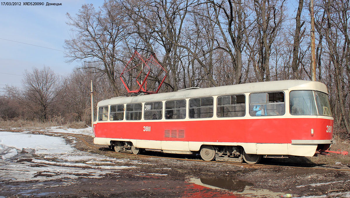 Данецк, Tatra T3SU (двухдверная) № 3811; Данецк — «Весенним Донецком под звуки Татры», Т-3 № 3811, 17 марта 2012 года