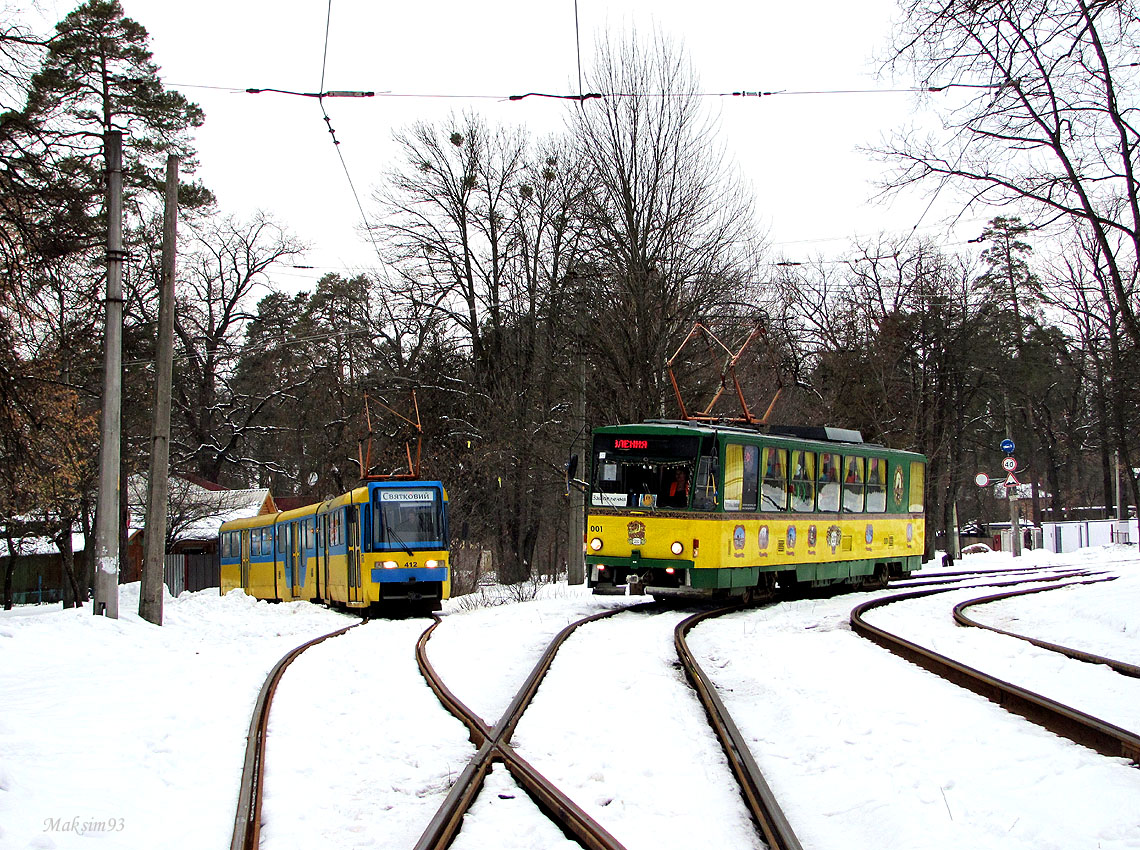 Kijev, Tatra T6B5SU — 001; Kijev, KT3UA — 412