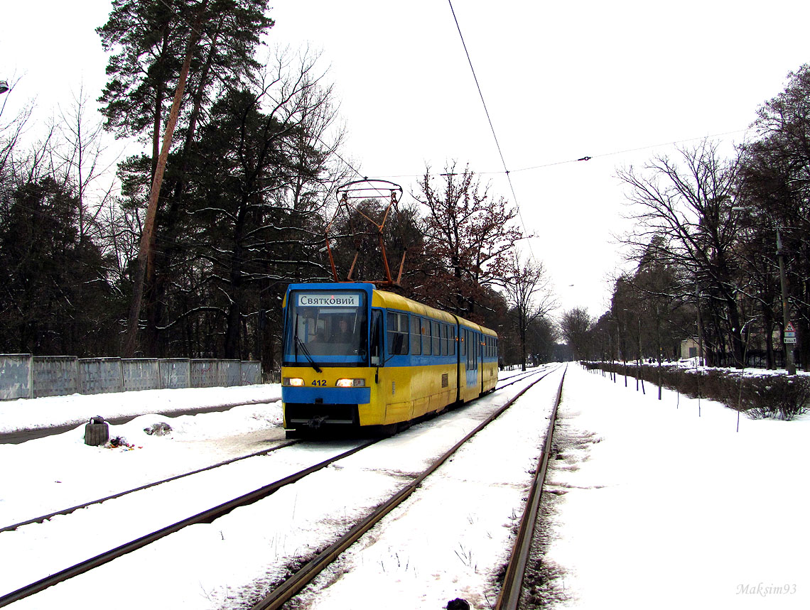 Kyiv, KT3UA № 412; Kyiv — Trip by the tram KT3UA on the 8th of March, 2012 dedicated to International Women's Day