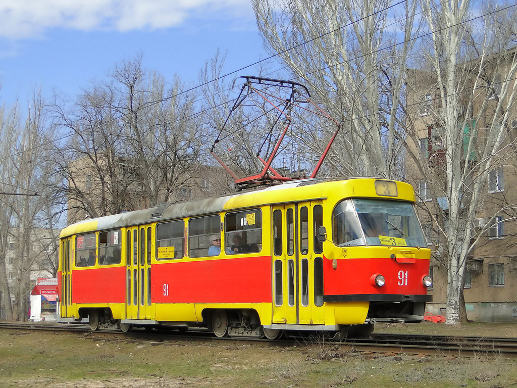 Волжский, Tatra T3SU № 91