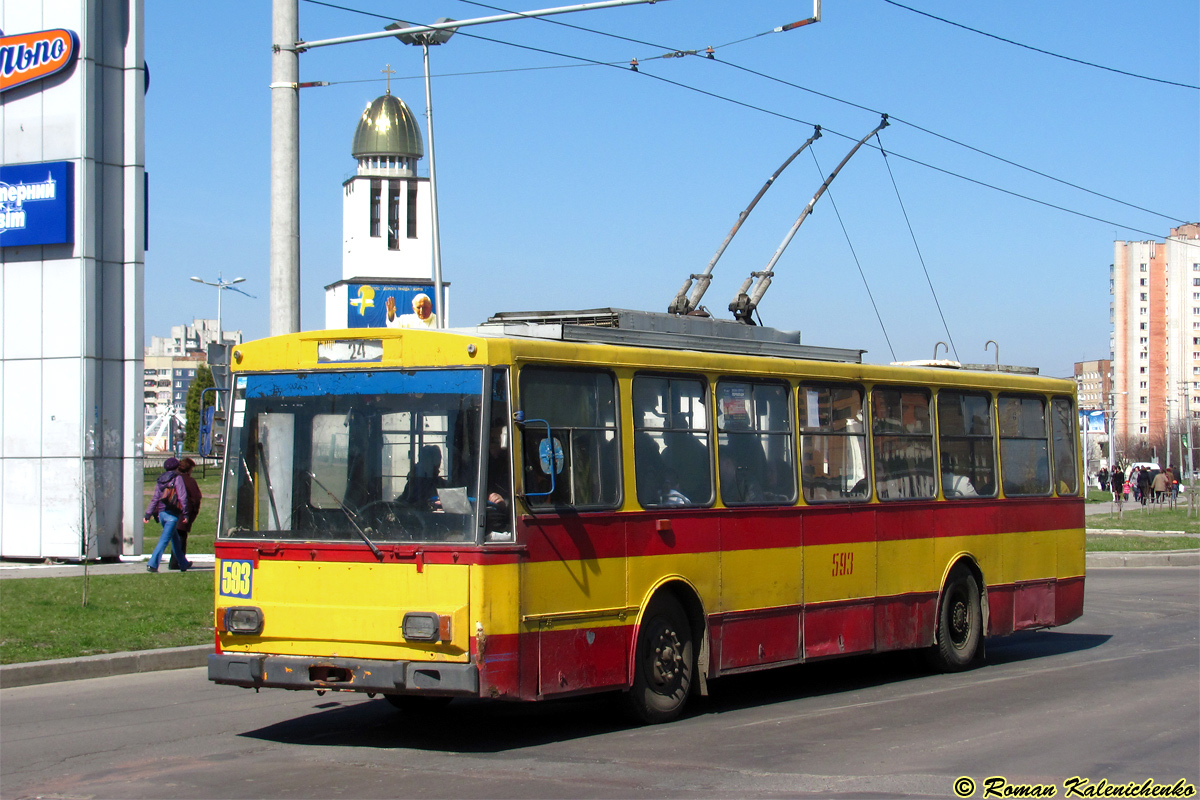 Лвов, Škoda 14Tr07 № 593