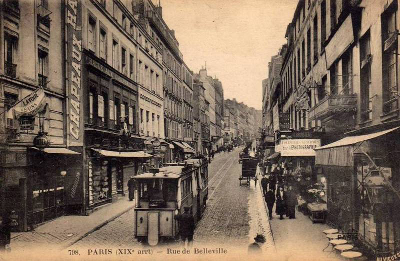 Suur-Pariisi (ml. Versailles ja Yvelines) — Line of cable car to Belleville hill (1891–1924)