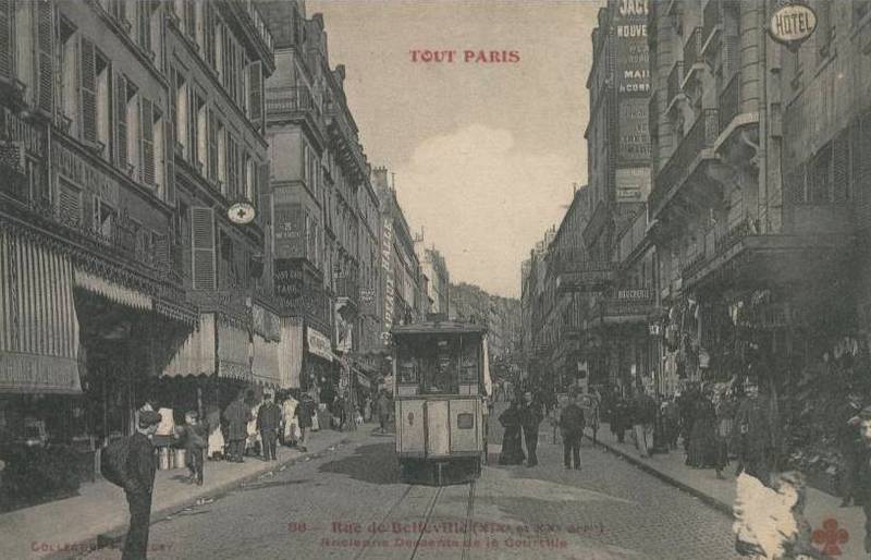Paris - Versailles - Yvelines — Line of cable car to Belleville hill (1891–1924)