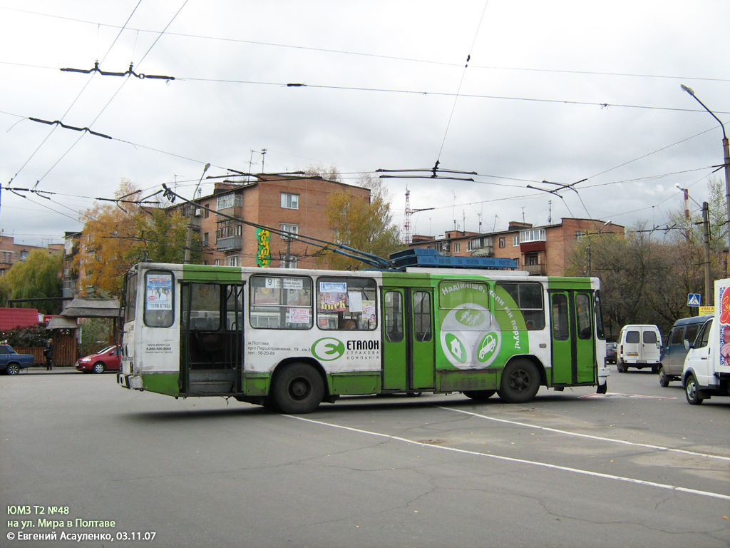 Poltava, YMZ T2 — 48; Poltava — Trolleybus lines and loops