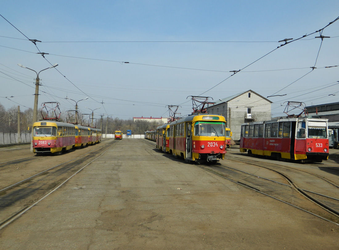 Уфа, Tatra T3SU № 2083; Уфа, Tatra T3D № 2034; Уфа, 71-605А № 533; Уфа — Трамвайное депо № 2 (ранее № 3)