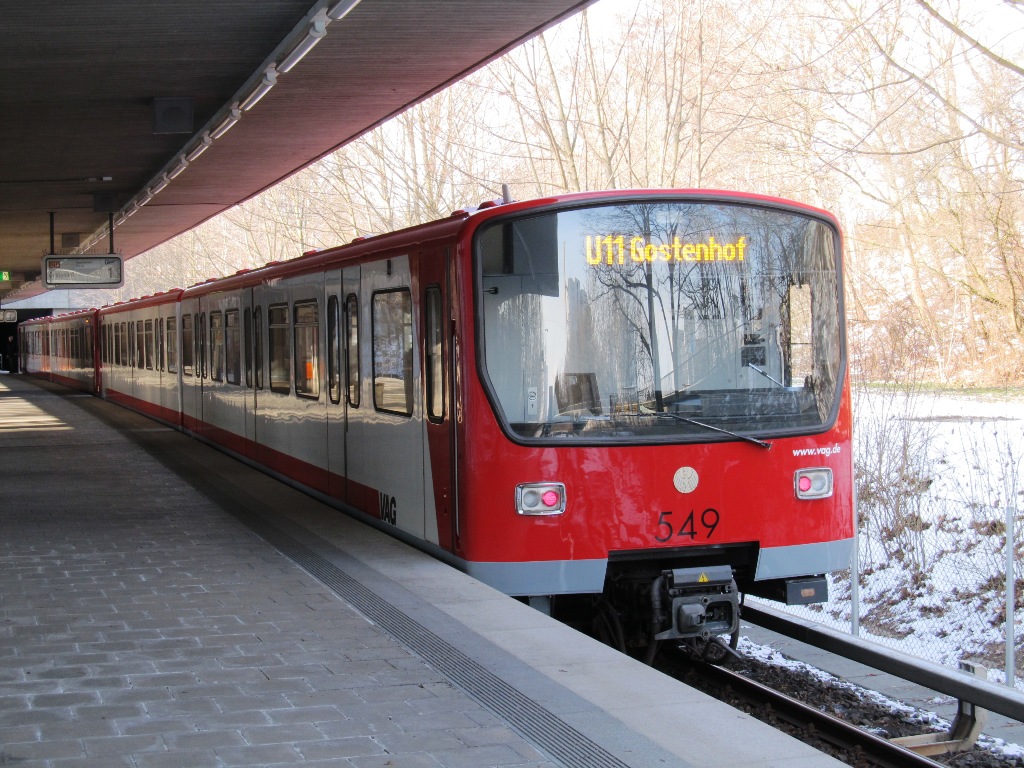 Нюрнберг, VAG-Baureihe DT2 № 549; Нюрнберг — U-Bahn — линия U1
