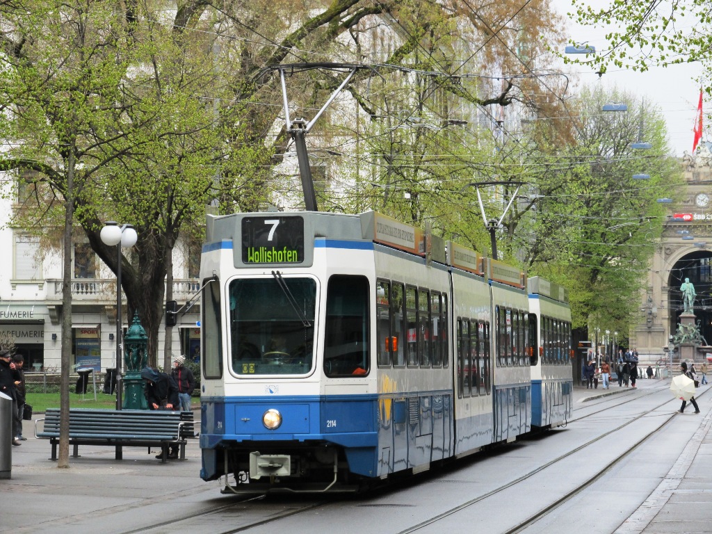 Цюрих, SWP/SIG/ABB Be 4/8 "Tram 2000 Sänfte" № 2114