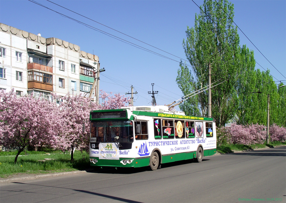 Бахмут, Дніпро E187 № 168; Бахмут — Поездка любителей 29.04.2012 в честь 44-летия троллейбуса