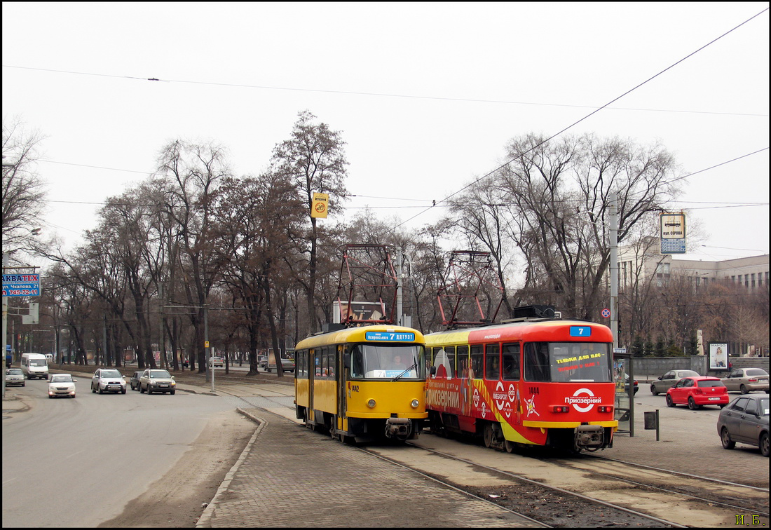 Днепр, Tatra T4D-MT № 1442; Днепр, Tatra T4D-MT № 1444