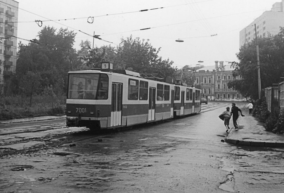 Москва, Tatra T7B5 № 7001; Москва — Исторические фотографии — Трамвай и Троллейбус (1946-1991)