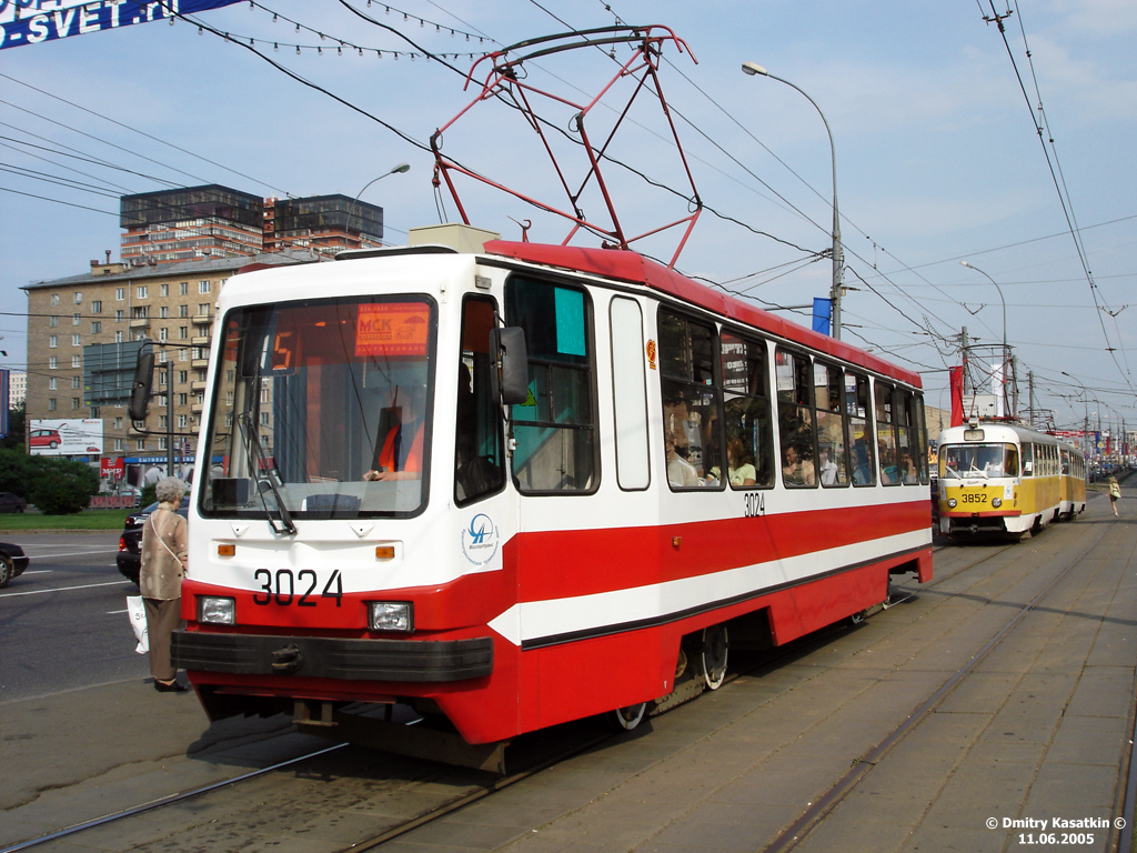 Москва, 71-134А (ЛМ-99АЭ) № 3024; Москва, Tatra T3SU № 3852