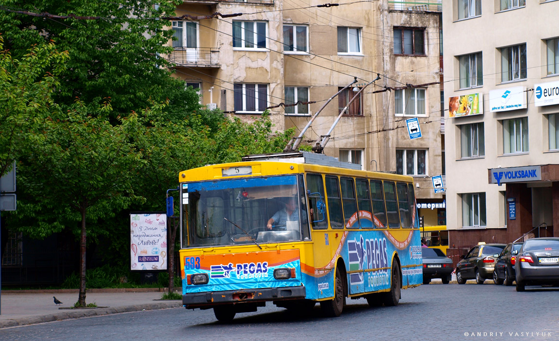 Lviv, Škoda 14Tr07 № 593