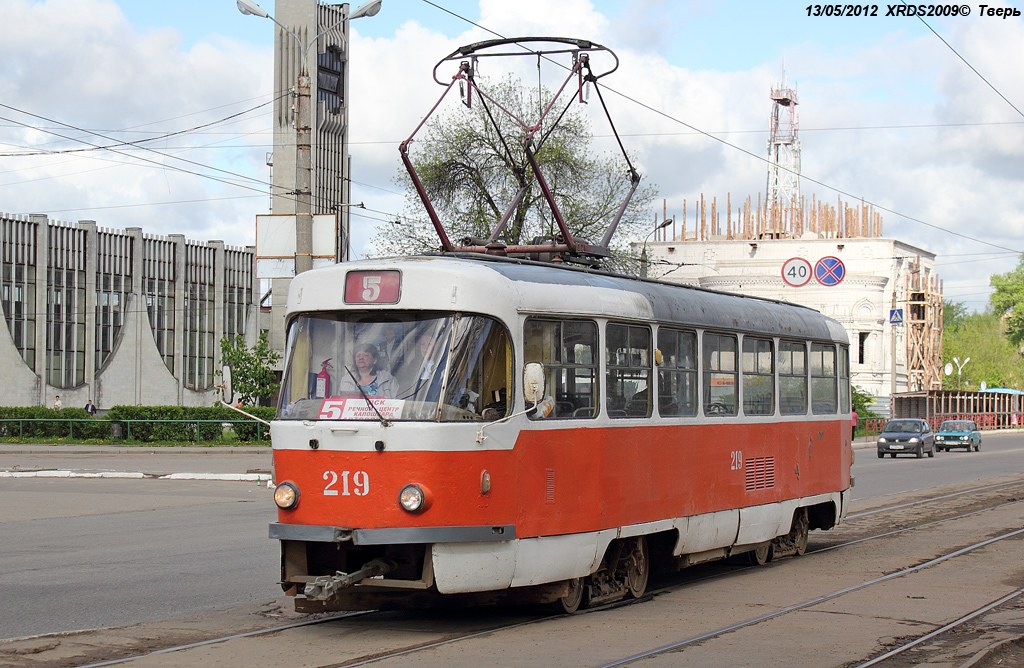 Тверь, Tatra T3SU № 219; Тверь — Трамвайные линии: Центральный район