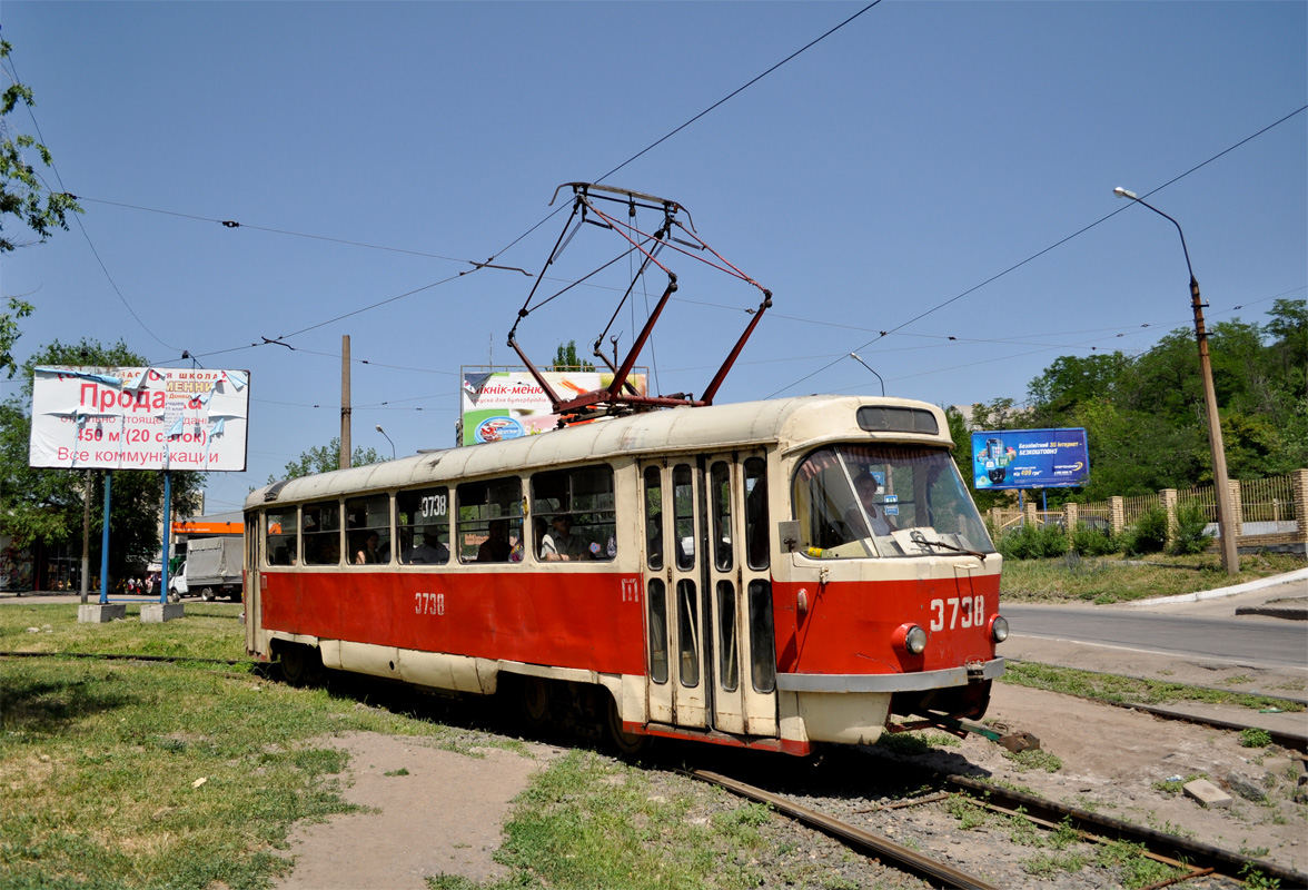 Donetsk, Tatra T3SU (2-door) № 3738