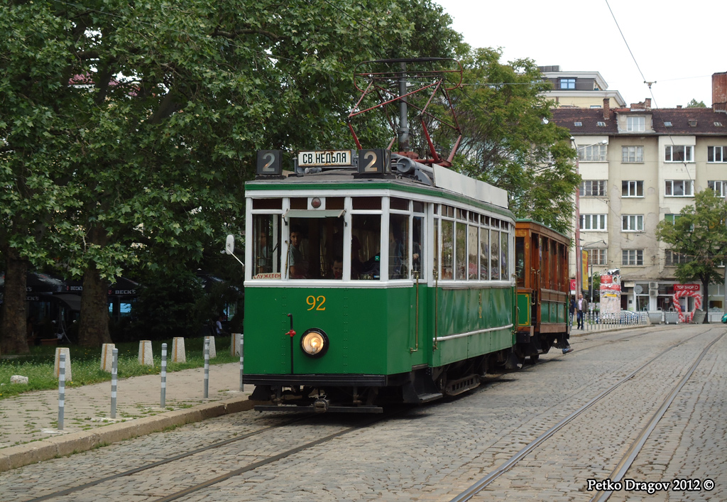 Szófia, MAN/Siemens — 92; Szófia — A fantrip with the historic two-axle tramset MAN-Kardalev 92-501 — 20.05.2012