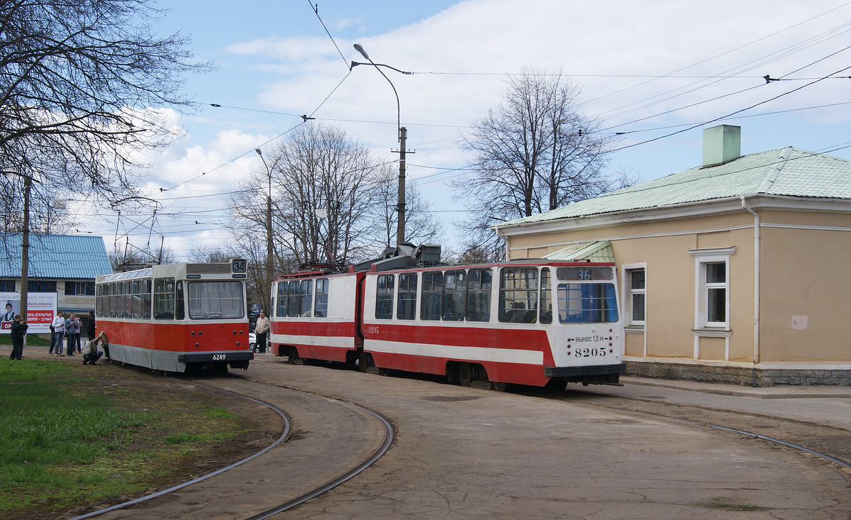 Санкт-Петербург, ЛМ-68 № 6249; Санкт-Петербург, ЛВС-86К № 8205; Санкт-Петербург — Заказная поездка на ЛМ-68 в Стрельну и Сосновую поляну 13.05.2012