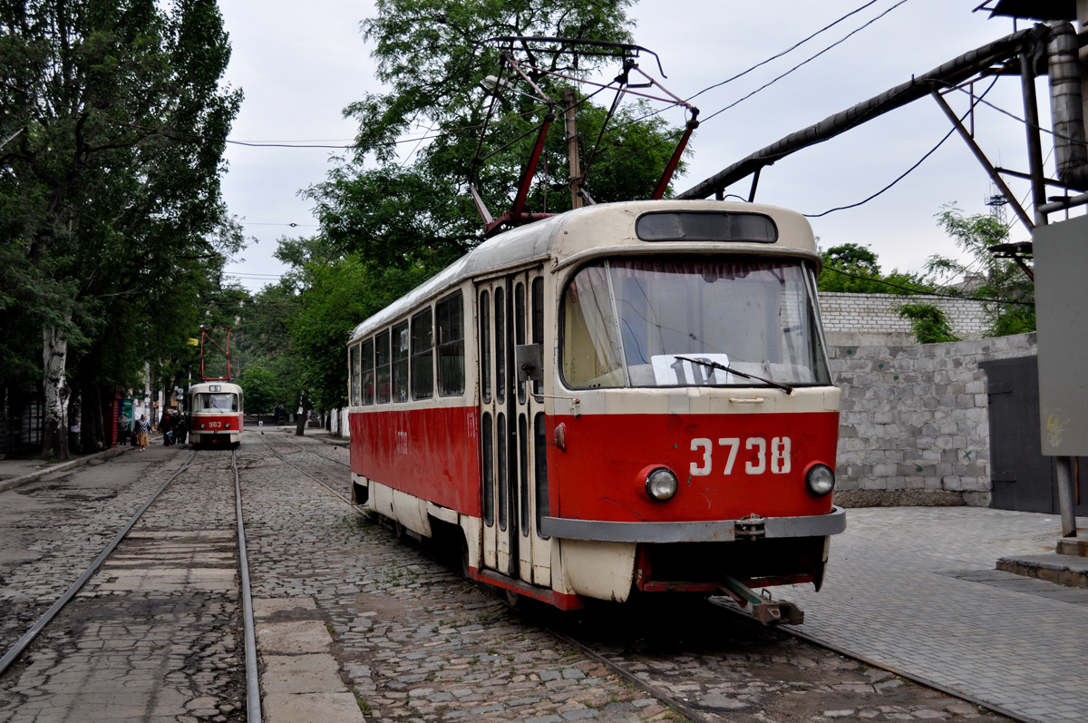 Donetsk, Tatra T3SU (2-door) № 3738