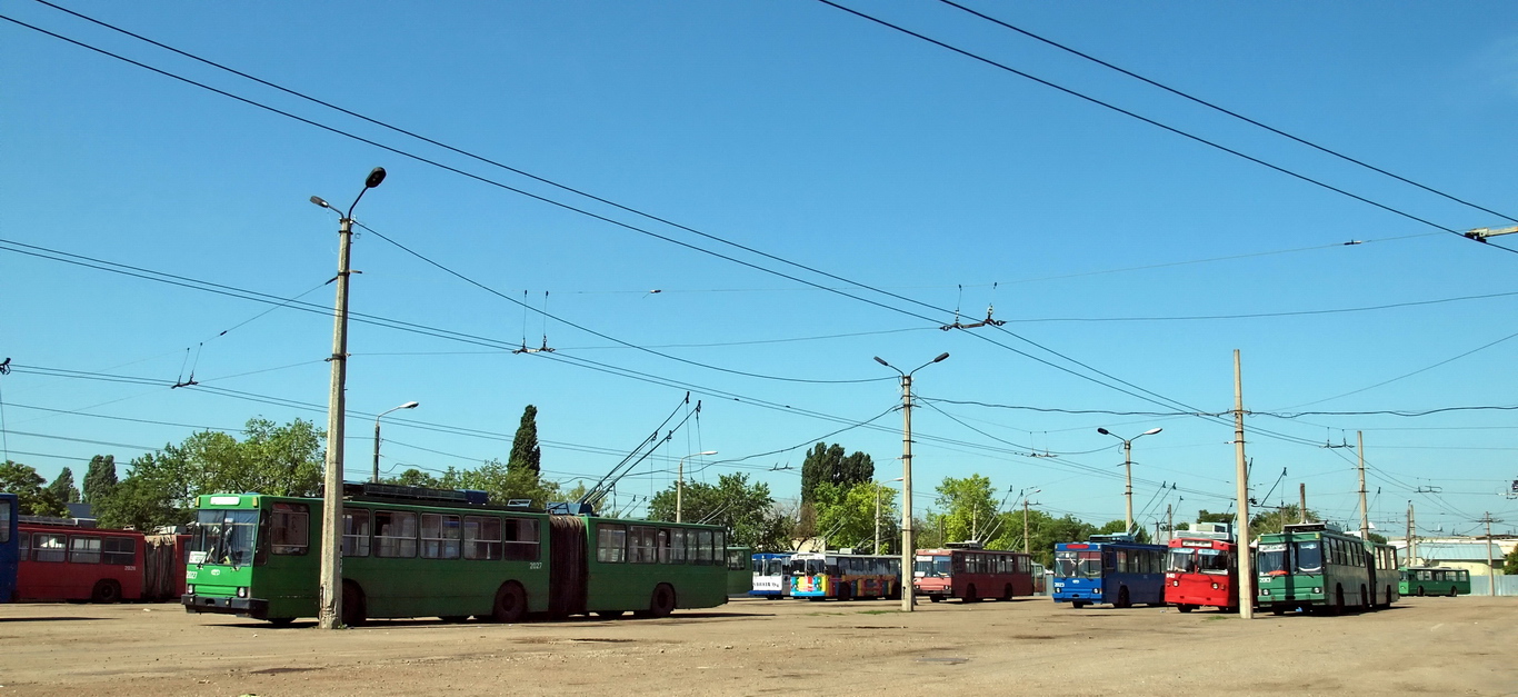 Odessa, YMZ T1 N°. 2027; Odessa, YMZ T1 N°. 2013; Odessa — Trolleybus Depot #2