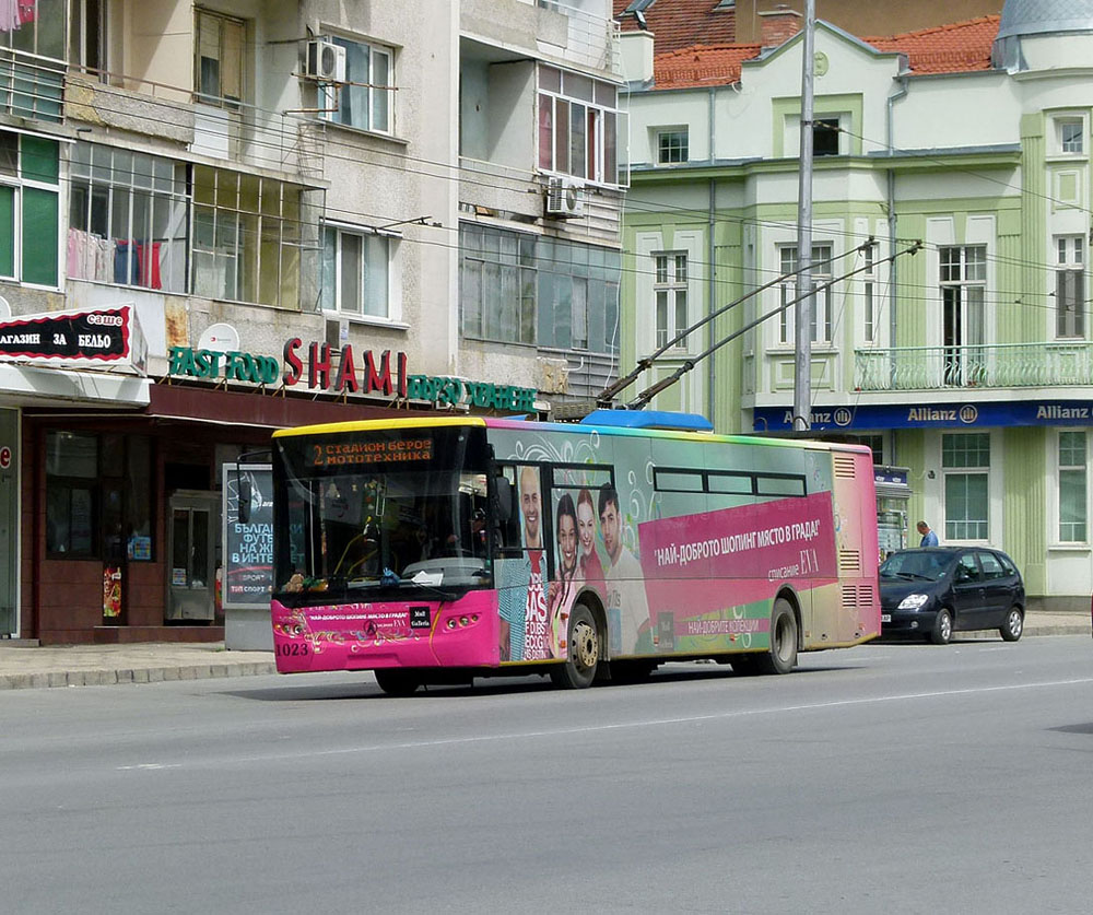 Stara Zagora, LAZ E183D1 — 1023; Stara Zagora — Low-floor trolleybuses LAZ E183D1