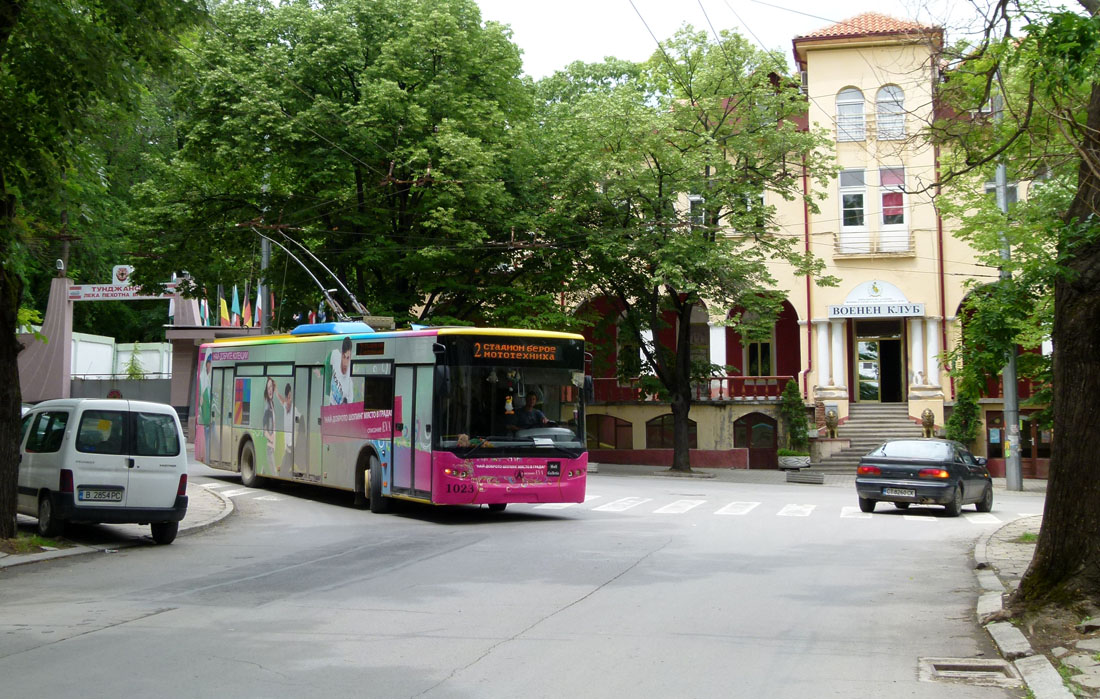 Stara Zagora, LAZ E183D1 č. 1023; Stara Zagora — Low-floor trolleybuses LAZ E183D1