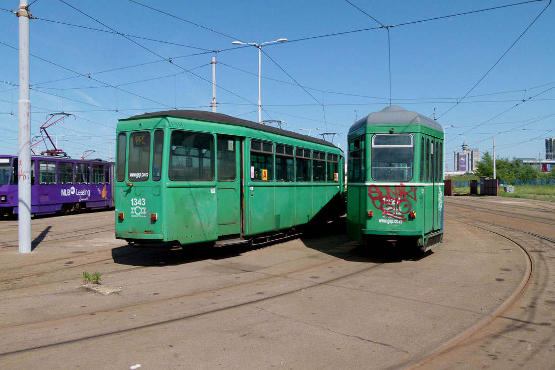 Belgrade, BVB/SLM B3 № 1343; Belgrade, FFA/SWP B4 № 1424; Belgrade — 3-axle trailer cars