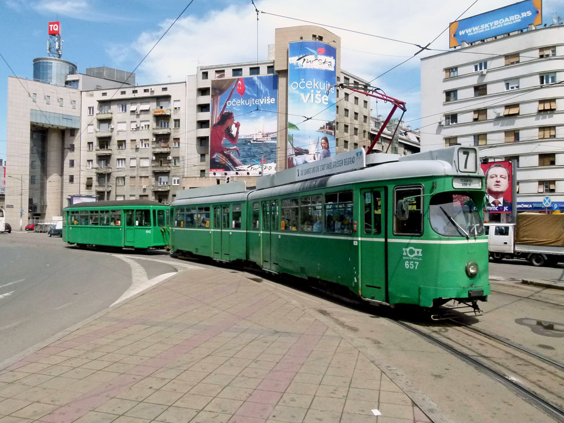 Belgrade, Duewag GT6 nr. 657; Belgrade — 3-axle trailer cars